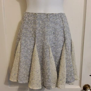 All In Favor Xs Falda Floral Azul Vid Floral 100% Poliéster Estilo Vintage  - Imagen 1 de 4