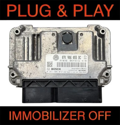 Volkswagen Jetta 2010-2012 motor 2,5 L computador ECU ECM 07K906055BC PROGRAMADO Foto 1 de 4