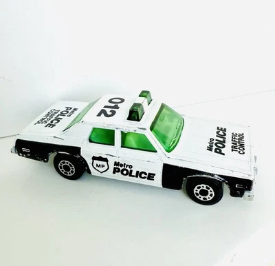 Vintage 1979 Matchbox Superfast No 10 Plymouth Gran Grand Fury Police Green Rare - Image 1 of 4