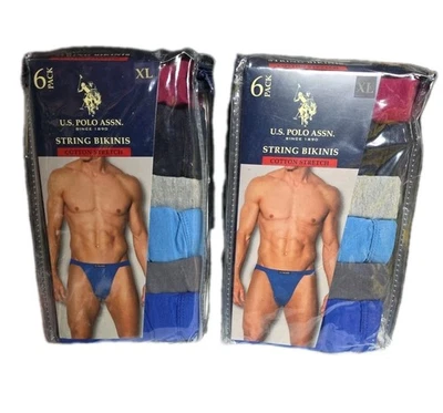 Paquete de 12 calzoncillos de bikini de cuerda para hombre talla XL (40-42) Foto 1 de 4
