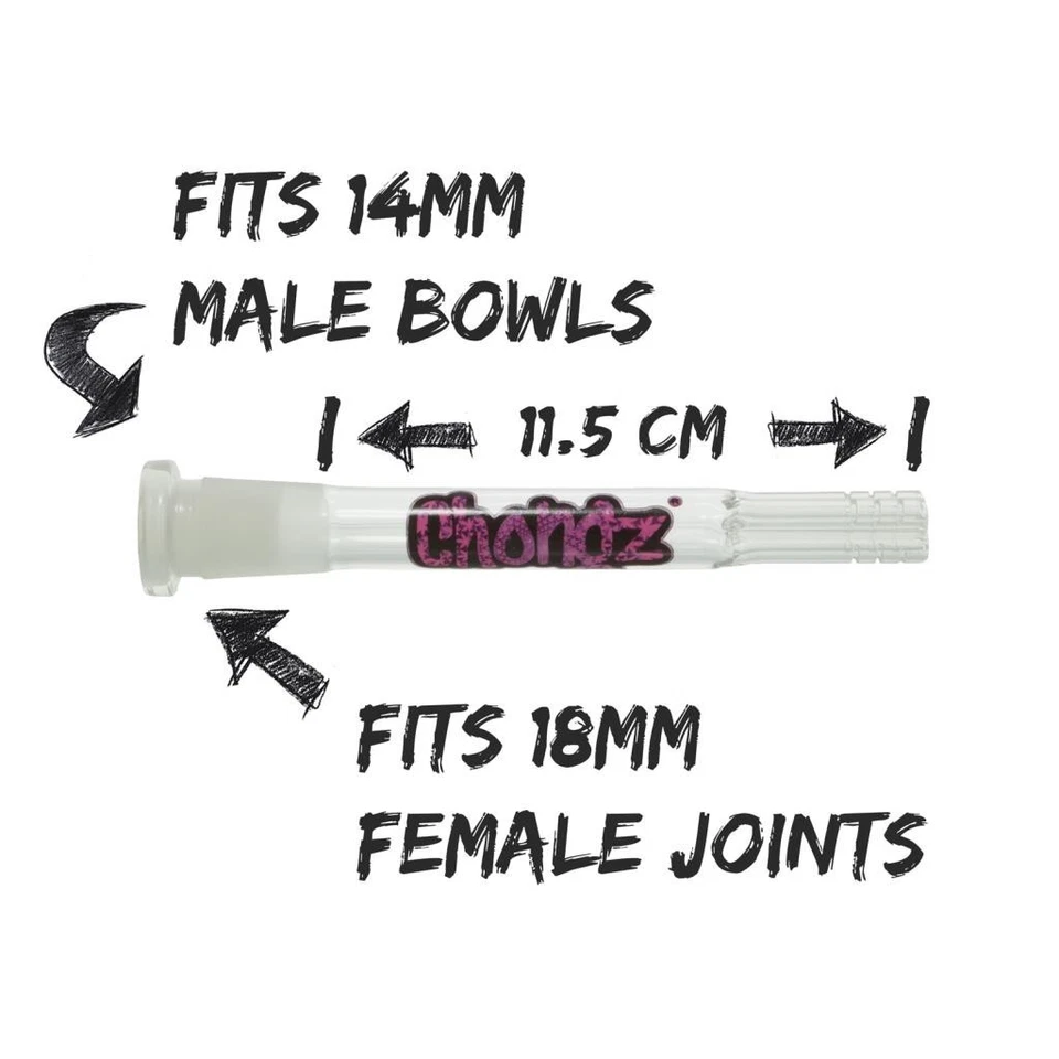 CHONGZ 14MM 18MM 19MM 18.8 GLASS BONG DOWN PIPE DOWNPIPE STEM DIFFUSER DOWNSTEM