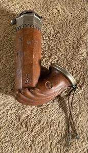 Vintage Ornate Carved Smoking Pipe W/Octagonal Body & Metal Lid & Fittings - Picture 1 of 7