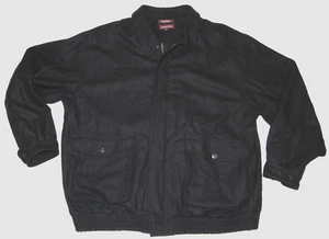 2004 MEN'S NORDSTROM BLACK WOOL JACKET! ZIPPER FRONT! POCKETS! LINED! WARM! 2XL - Picture 1 of 9