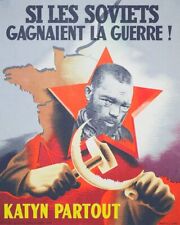 Affiche Katyn Milice RNP Vichy Armistice FFI FTP Police Garde Gendarme PPF PCF