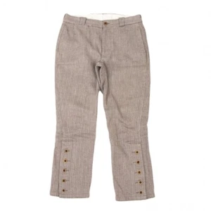 45R Cotton Hem Buttons Herringbone Pants Size 1(K-137576) - Picture 1 of 12