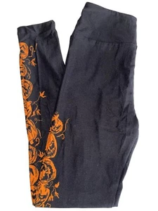NWT LuLaRoe Kids L/XL (8-14) Witch Please Black Side- Pumpkins Halloween Legging - Picture 1 of 7