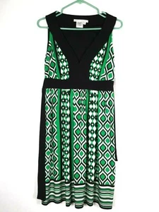 Nuevo Vestido Maggy London Talla 8 Cambio $130 Cintura Imperio Geo Corbata Cintura Sobre la Rodilla - Imagen 1 de 7