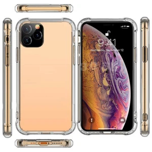 CLEAR Shockproof Case For iPhone 11, 11 Pro Max XR X XS 8 7 8+ Max Edge Silicone - Picture 1 of 9