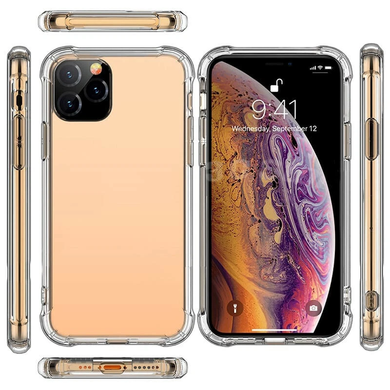 CLEAR Shockproof Case For iPhone 11, 11 Pro Max XR X XS 8 7 8+ Max Edge Silicone - Image 1 of 4