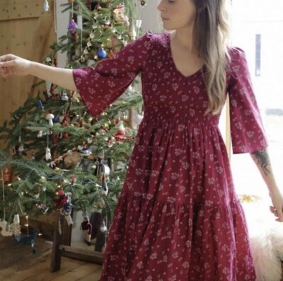 Nuevo sin etiquetas Vestido Christy Dawn Albahaca Rosa Fucsia Algodón Talla XS/S Foto 1 de 4