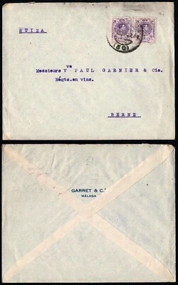 Spain 1920s Commercial Cover to Switzerland - Wine Merchants in Bern - Image 1 of 3