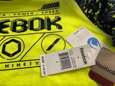 CAMISETA REEBOK ATLÉTICA NIÑOS #VQXM61528 COLOR:702 SEGURIDAD NUEVA CON ETIQUETAS $28 ELIGE LA TALLA Foto 1 de 4