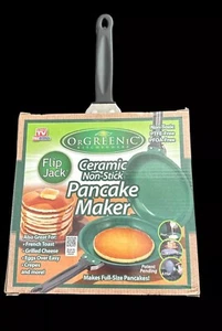 ORGREENIC Ceramic Non-Stick Pancake Maker Frying Pan Flip Jack New Sealed NOS - Picture 1 of 3