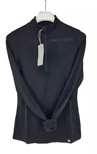 Capa base con cremallera de manga larga para mujer Fohn en negro, talla 8 del Reino Unido - Imagen 1 de 3