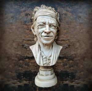 KEITH RICHARDS BUST ROLLING STONES ROCK RESIN FIGURE BRITISH MUSIC ART CD DVD FX - Picture 1 of 24