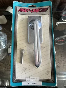 Harley  Pro One Right Mirror Rectangle Chrome Ball Milled - Picture 1 of 1