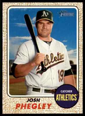 2017 Topps Heritage Josh Phegley #55 Oakland Athletics - Image 1 of 2