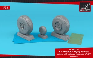 B-17B/C/D/E/F Flying Fortress Wheels for Aircraft 1/32 Scale Model AR AW32317 - Bild 1 von 12