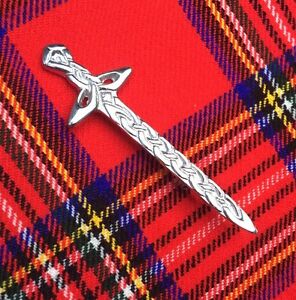 CC New Scottish & Irish Celtic Pattern Heritage Kilt Pin/Celtic Sword Kilt Pins