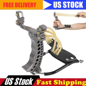 Heavy Duty Wrist SLINGSHOT KIT Sling Shot Hunting Adult Boys Teens - Picture 1 of 10
