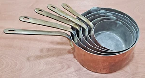 French Copper Pan Set, Havard Copper Pots, Set of 5, Steel Lined, 1.5mm (A14) - Picture 1 of 6