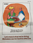 Herman Poster Let's Watch What We're Doing Mistakes Can Be Hard To Swallow 04/92