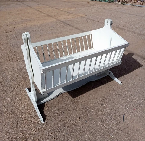 vintage wooden baby doll cradle Cover