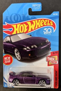 2017 Hot Wheels NISSAN Rare 50 years Anniversary Card Skyline GTR R33 JDM Purple - Bild 1 von 6