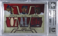 2008 Topps Triple Threads Relic Combos /36 Grady Sizemore Ichiro Suzuki BGS 8.5