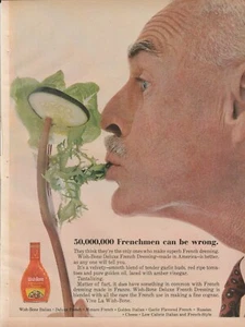 1964 Wish-Bone French Dressing Print Ad 1960s 50 Million Frenchmen Can Be Wrong - Picture 1 of 1
