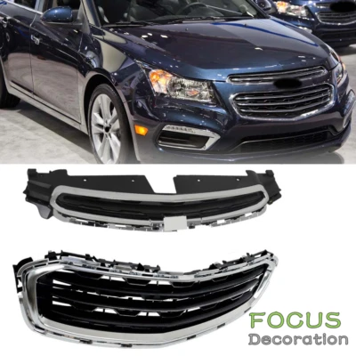 Juego de parrilla delantera superior + inferior cromada para Cruze Limited 2016/Chevrolet Cruze 2015 Foto 1 de 4