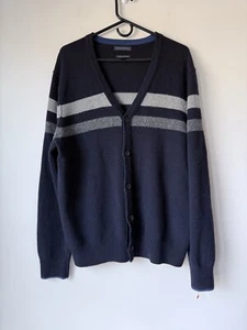 Banana Republic Strickjacke Pullover Herren L italienisches Garn Knopfleiste blau Wolle - Bild 1 von 8