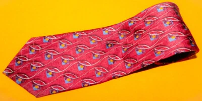 MEN'S JoS A. BANK RED/YELLOW/WHITE/BLUE GEOMETRIC TIE - TIES - DESIGNER TIES. - Image 1 of 3