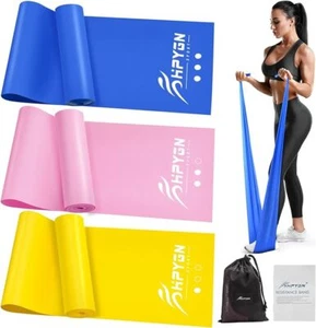 Bande di Resistenza Loop Set di 3 Esercizi Allenamento Terapia Fitness Yoga Booty Band - Foto 1 di 7