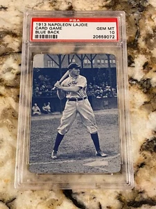 Napoleon Nap Lajoie 1913 Game Card PSA 10 Gem Mint Rare High-Grade HOF Beauty - Picture 1 of 2