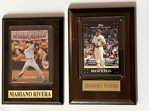 Mariano Rivera New York Yankees Sports MLB Baseball Cards on Wooden Wall Plaques Cover