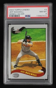 2003 Topps Kanebo Jeff Bagwell #3 Japanische Serie I Silber PSA 8 - Bild 1 von 21