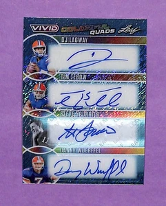 2025 Leaf Vivid Colorful Quads Lagway/Tebow/Spurrier/ Wuerffel Autos #1/1 - Picture 1 of 2