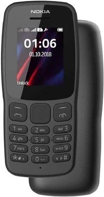 Nokia 106 Dual Sim Black - (Garanzia Europa - No Brand) - Immagine 1 di 4