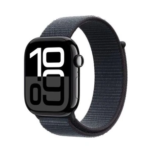 Apple Watch Series 10 GPS 46mm Jet Black Aluminium Case with Ink Sport Loop - Picture 1 of 7