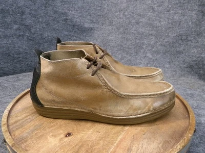 Tony Lama Hombres Talla 11.5 D Estancia Chukka Tostado Marrón Cuero Botas Informales TLC505 Foto 1 de 4