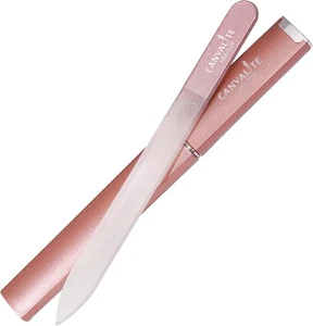 CANVALITE Glass Nail Files for Natural Nails - Double Rose Gold, Gold  - Picture 1 of 8