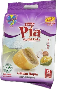 16,8 Unzen Banh Pia Hopia Kuchen Taro Durian Vegetarisch, 12 Kuchen - Tan Hue Vien - Bild 1 von 4