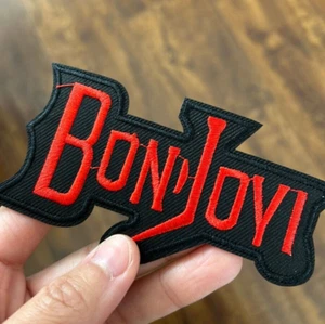 Bon Jovi Pop Rock Metal Music Band Bade Logo Patch Iron on Sew on Embroidered - Picture 1 of 4
