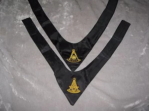 Black Masonic Cravat Tie Past Master Freemason Fraternity Lodge NEW! - Picture 1 of 7