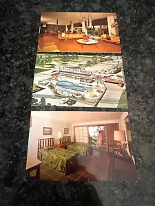 3 MCM postcards MidCentury-1970s Aloha Motor Lodge AR Poipu Hotel HI Kauai Surf - Picture 1 of 9