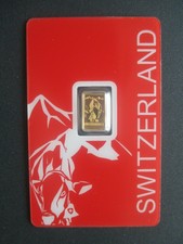 1g Goldbarren, Pamp Suisse, "SWISS ALPINE COW", 999,9/1000 Fine Gold, Blister !!