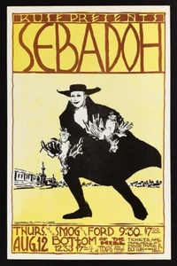 Sebadoh POSTER Smog & Ford 1993 San Francisco Lithographie Michael R Hall Original - Bild 1 von 1