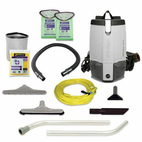 Proteam ProVac FS 6 6.6L Backpack Vacuum with Restaurant Tool Kit