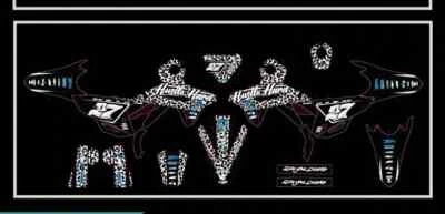 Graphic Kit Vinyl Wrap Decal motocross 2021-2023 Honda CRF 250 450 KATMANDU - Image 1 of 4